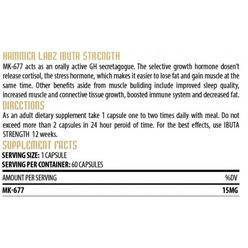 Hammer Labz Ibuta Strength Caps Supplementen Muscle Supplements