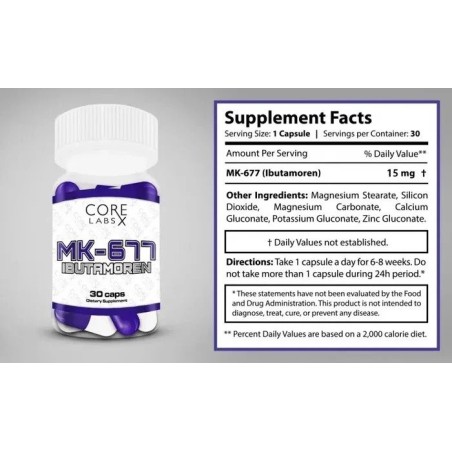Core Labs X MK-677 Ibutamoren 15mg 30caps Integratori | S4M