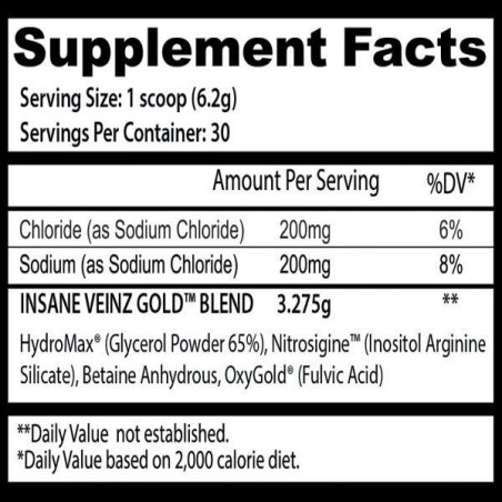 Insane Labz Insane Veinz Gold 175g | Supplements4muscle