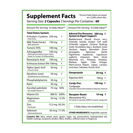 Revange Nutrition Detox 60caps | Supplement4smuscles