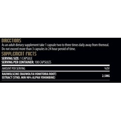 Hammer Labz Alpha Yohimbine 100 kapslar | Kosttillskott4muscle
