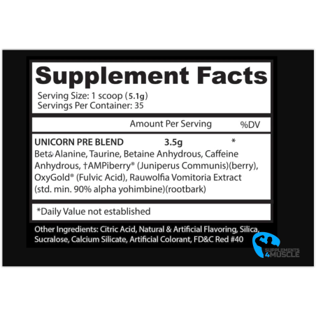Mythical Nutrition Unicorn Pre-workout Supplements | S4M