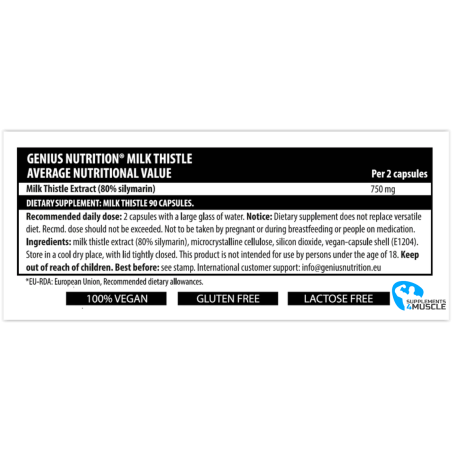 Genius Nutrition Milk Thistle 90 caps
