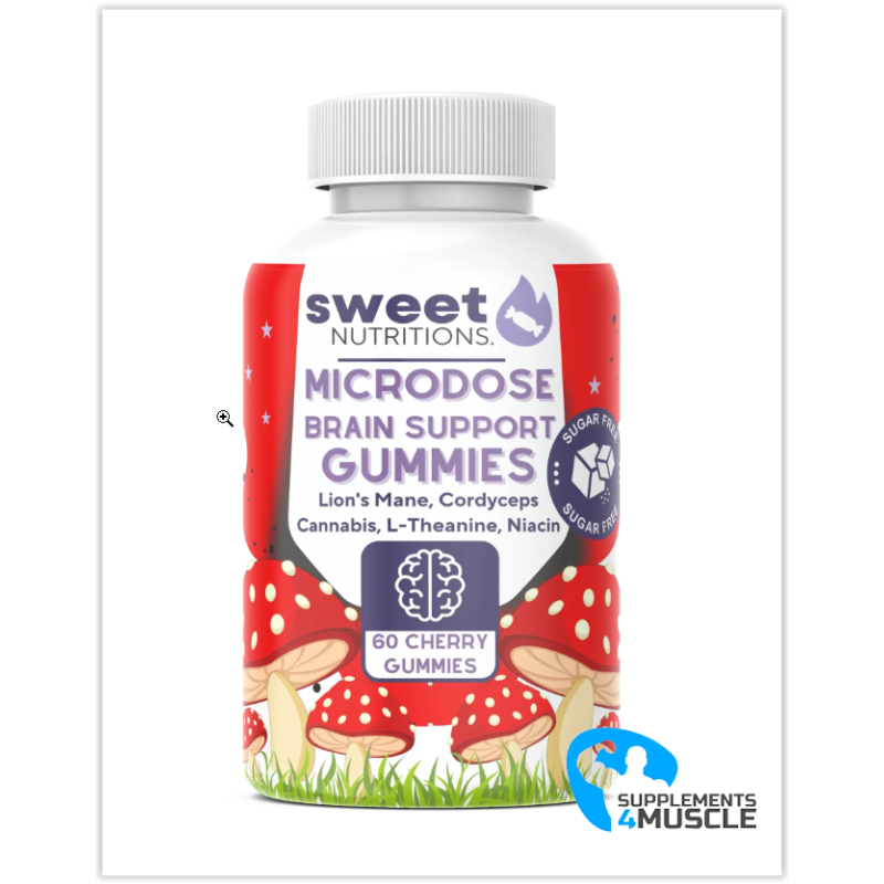 Sweet Nutritions Microdose Brain Support Gummies 60 cherry gummies