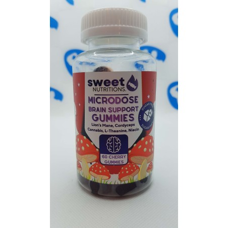 Sweet Nutritions Microdose Brain Support Gummies 60 cherry gummies