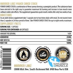 Hammer Labz Power Shred Stack 60 caps Supplements | S4M