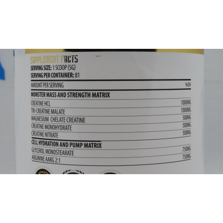 Hammer Labz Crea5 Strength 405g Creatine Stack Supplement|S4M