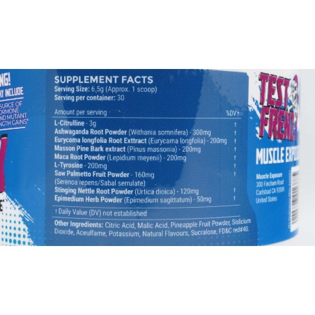 Muscle Exposure Test Frenzy 195 g Suplementos | S4M