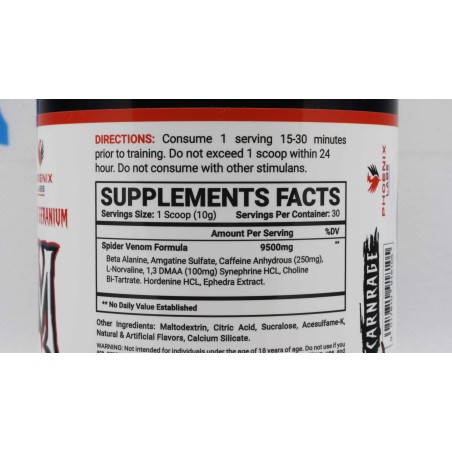 Phoenix Labs Venom 300g DMAA Ergänzung |Supplements4muscle