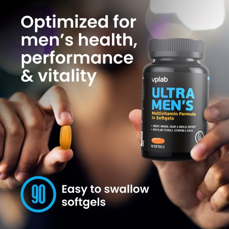 VPLAB Ultra Formule Multivitaminée Sportive pour Hommes 90 sofgels|S4M