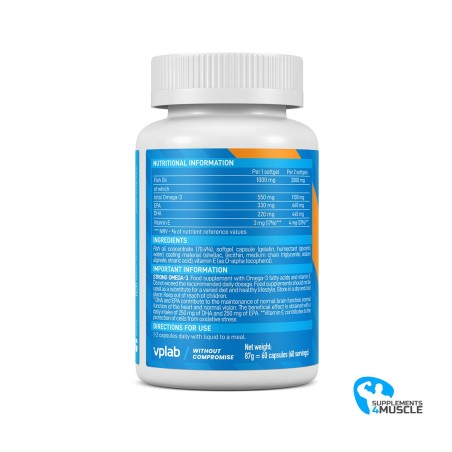 VPLAB Strong Omega 3 60 softgels Kosttillskott | S4M