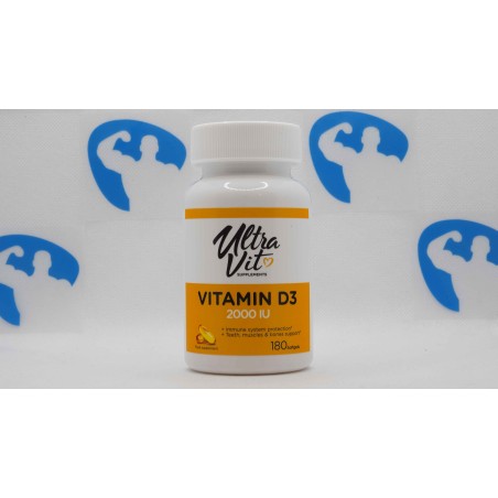 ULTRAVIT Vitamina D3 2000 IU 180 softgels Suplementos | S4M
