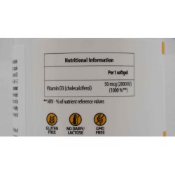 ULTRAVIT Vitamina D3 2000 IU 180 softgels Suplementos | S4M
