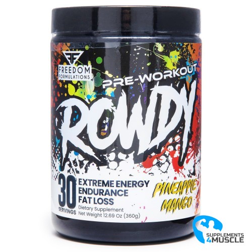 Freedom Formulations Rowdy Pre-Workout 360g Supplement, S4M