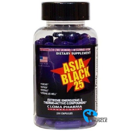Cloma Pharma Asia Black 25 100 caps Integratori | S4M