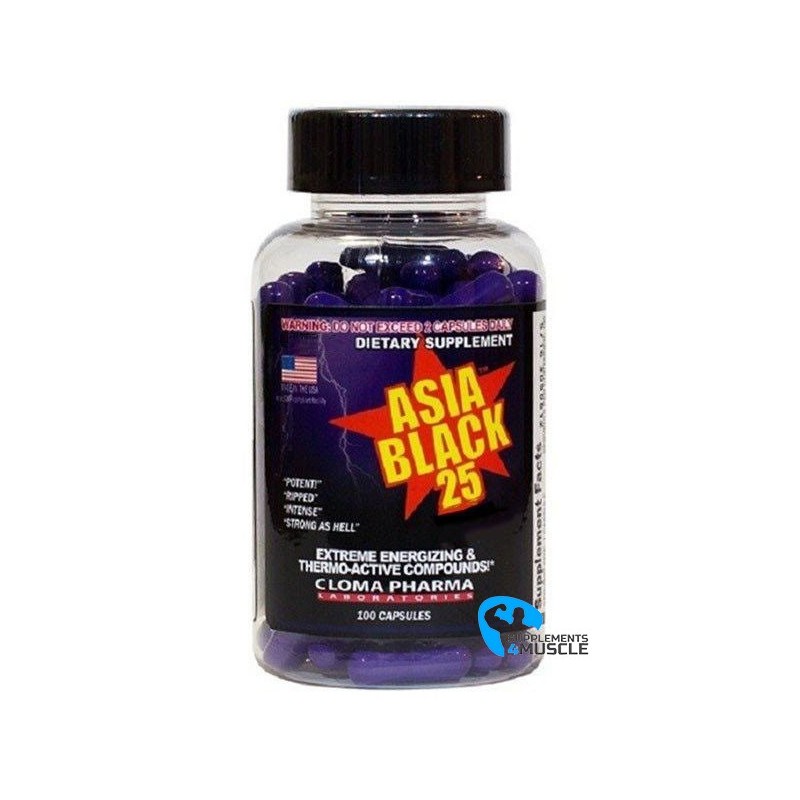 Cloma Pharma Asia Black 25 100 gélules Suppléments | S4M