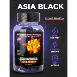 Cloma Pharma Asia Black 25 100 gélules Suppléments | S4M