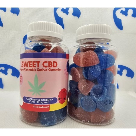 Süße CBD Gummies Vegan 10 mg 50 Stück Nahrungsergänzungsmittel | S4M