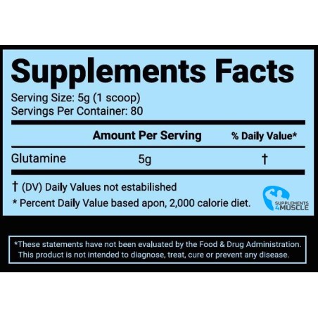BULK XXL Glutamine Rauw 400 g Supplementen | S4M
