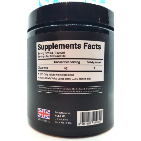 BULK XXL Glutamine Rauw 400 g Supplementen | S4M