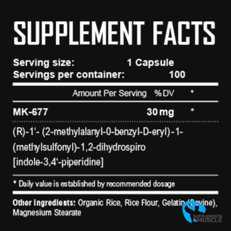 Warrior Labz Ibutamoren MK-677 30 mg 100 kapslar Kosttillskott