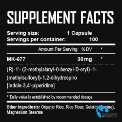 Warrior Labz Ibutamoren MK-677 30 mg 100 kapslar Kosttillskott