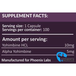 Phoenix Labs Double Yohimbin 10 mg 100 Kapseln Ergänzungen | S4M