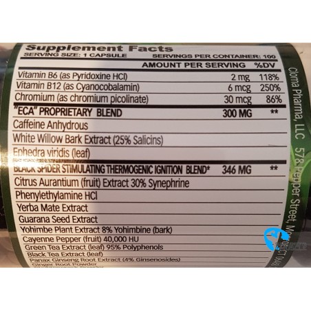 Cloma Pharma Svart spindel 25 | Kosttillskott4muscle