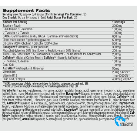 Suplementos suecos Boss Brain 225 g