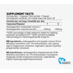 Zweedse Supplementen Ashwagandha 60 capsules