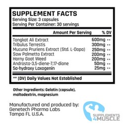 Genetech Pharma Labs P.C.T RX Hardcore | Supplements4muscle