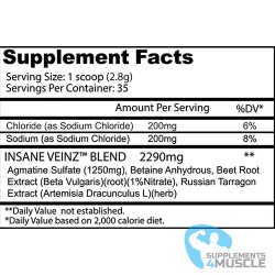 Insane Labz Insane Veinz 150g | Supplements4muscle
