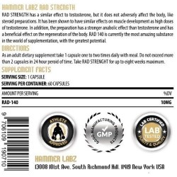 Hammer Labz Rad Strength 60caps | Supplements4muscle