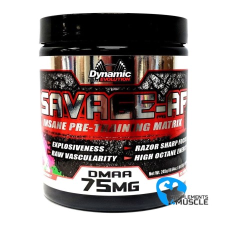 Dynamische Entwicklung Savage-AF 245g DMAA | Supplements4muscle
